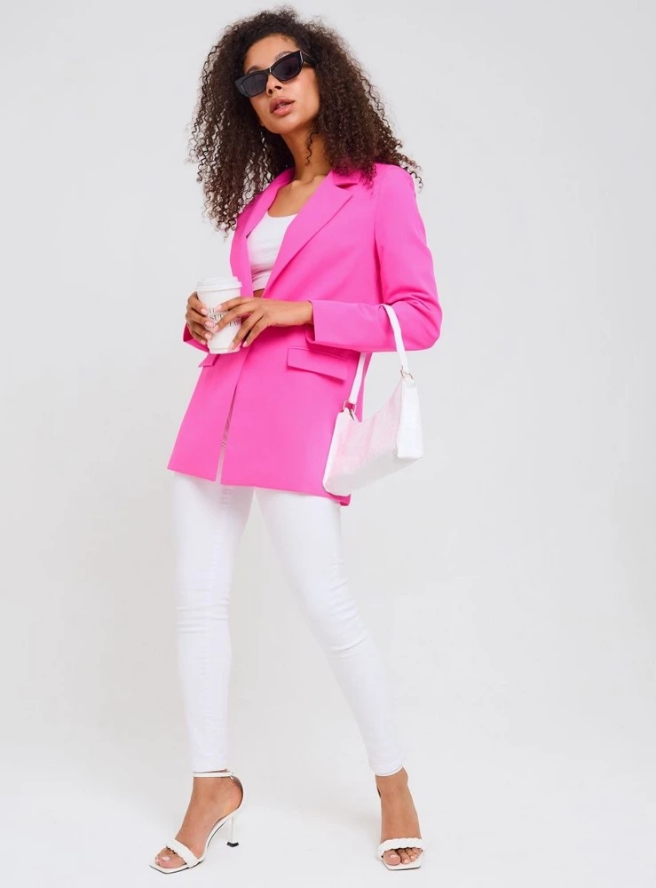 Шикарный пиджак 🔥💣цвет ярко-розовая фуксия-тренд сезона весна-лето 2023👍 стильный и эффектный 👍⭐️⭐️⭐️⭐️⭐️