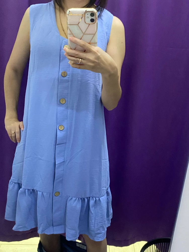 цвет не соответвует, ожидала более приглушенный, а так  обычный легкий сарафан