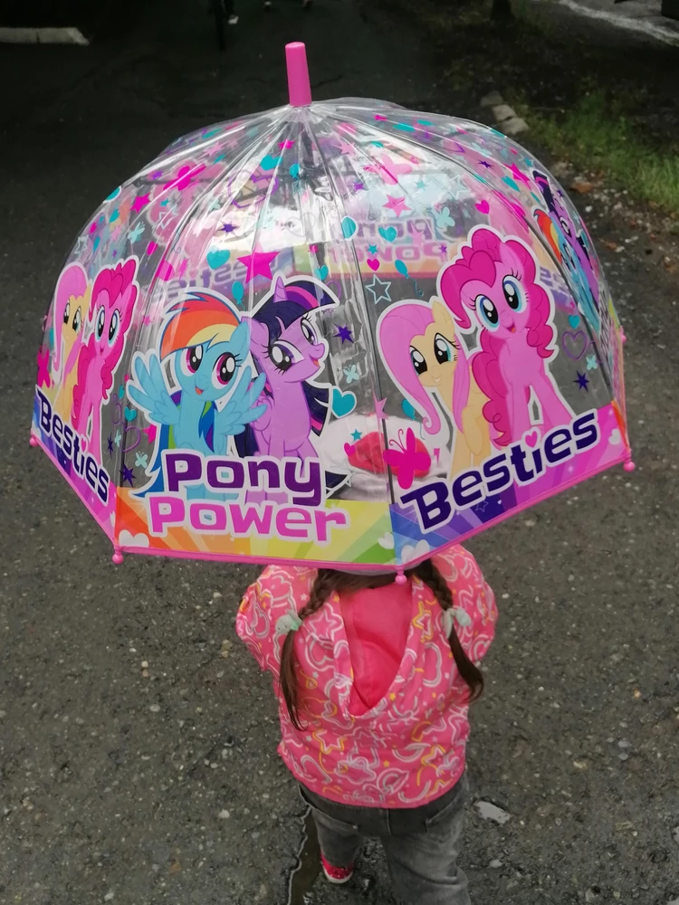 Очень хороший и качественный зонт. Упакован отлично. Дочь счастлива.