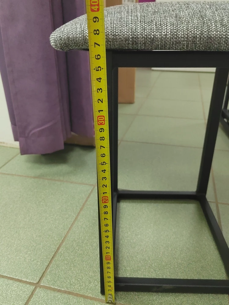 Не соответствует заявленным размерам, в карточке указана высота стула 40 см, по факту 37. Это ниже стандартного табурета. Как можно обменять? Меня не устраивает такая высота.