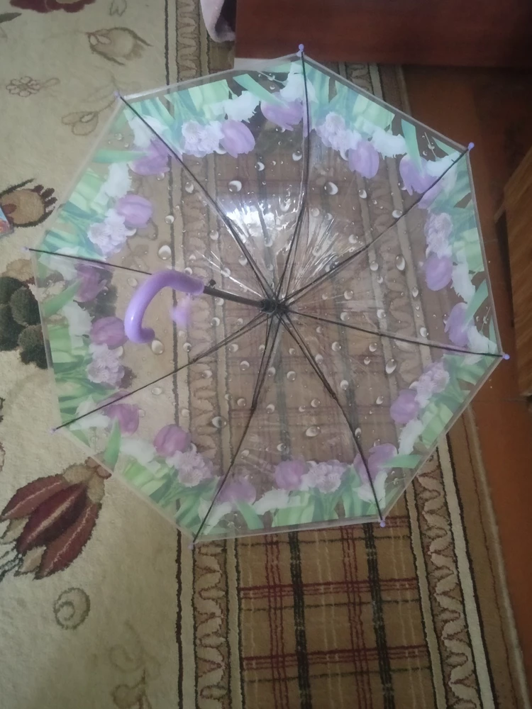 Зонт прочный,без дефектов, ребёнку понравился.