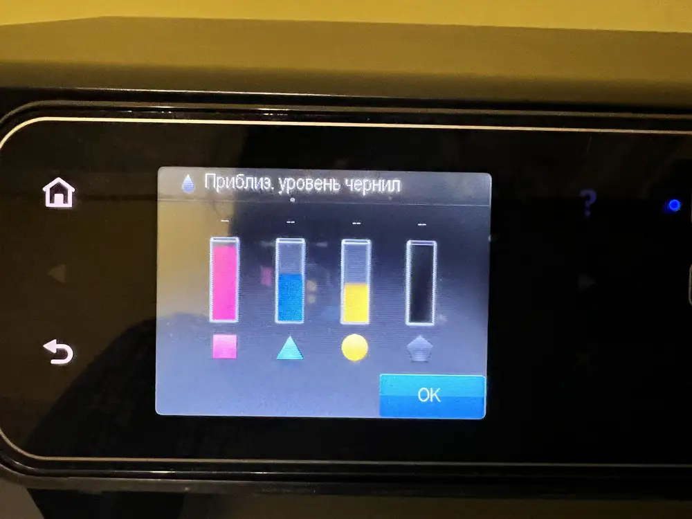 Я возмущена уровнем чернил! После очистки головки и печати стартовой страницы вот такой уровень! Это не нормально.
